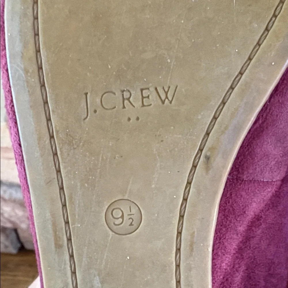 J Crew sz 9.5 plum colored suede flats
